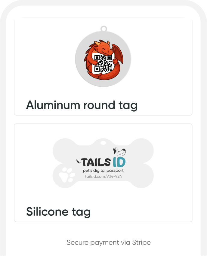 Step 1: Choose your QR pet tag color
