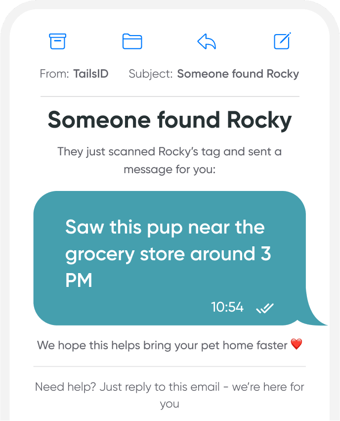 Step 3: Get an email when a finder shares their location